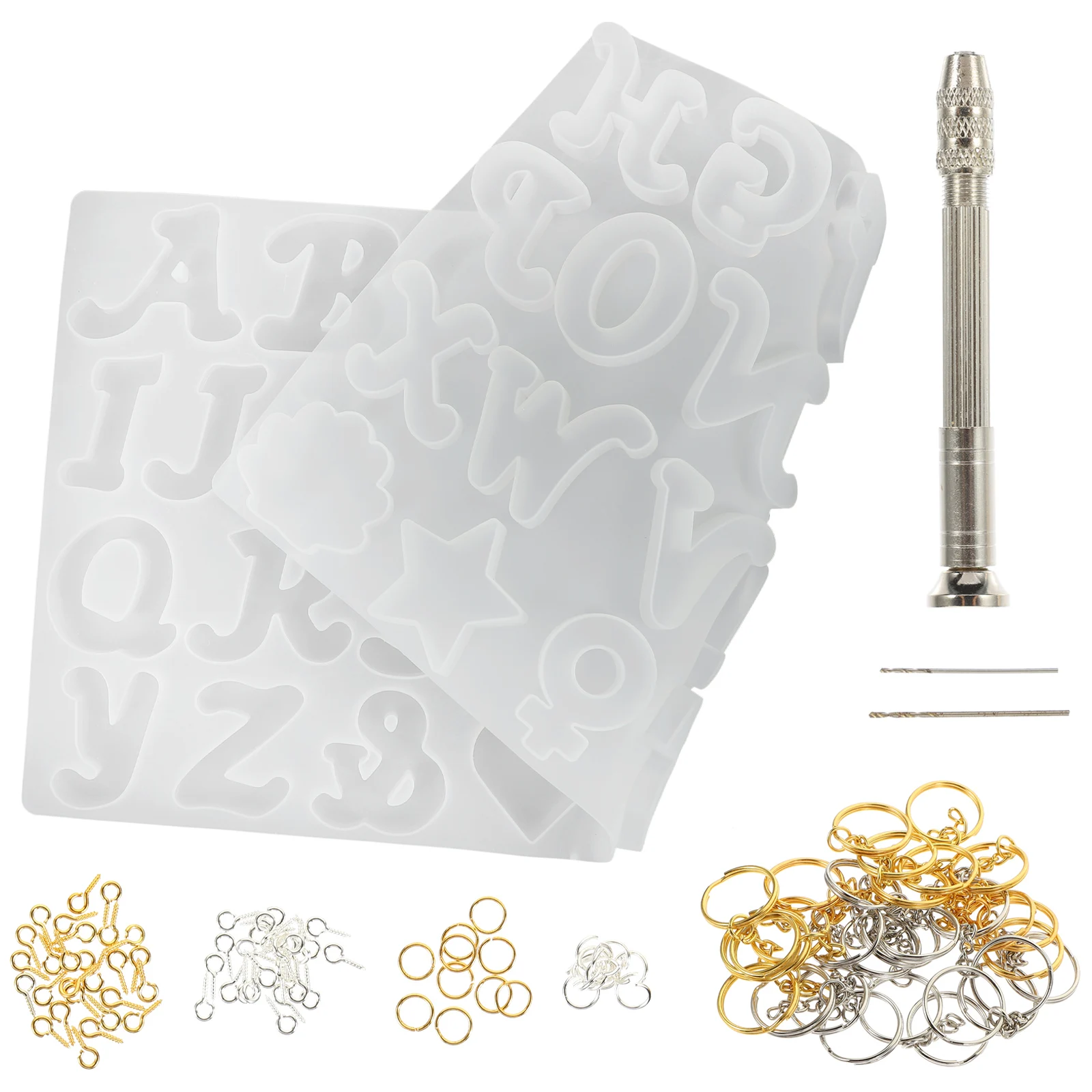 

Letter Keychain Mold Alphabet Handicrafts Molds Handmade Pendant Jewelry Resin Silicone Epoxy Set Making for