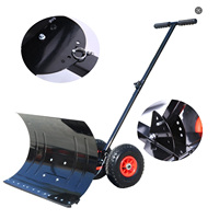 Wheeled Hand Push Snow Removal Shovel Large Snow Removal Tool Vehicle Snow Removal Artifact Snow Removal Machine for Garden