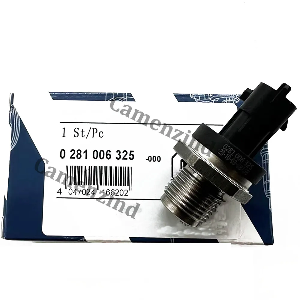 1-4pcs 0281006325 Fuel Rail High Pressure Sensor Common Injection 281006325 0281006112 0281002846 For C ummins I VECO DAF MAN