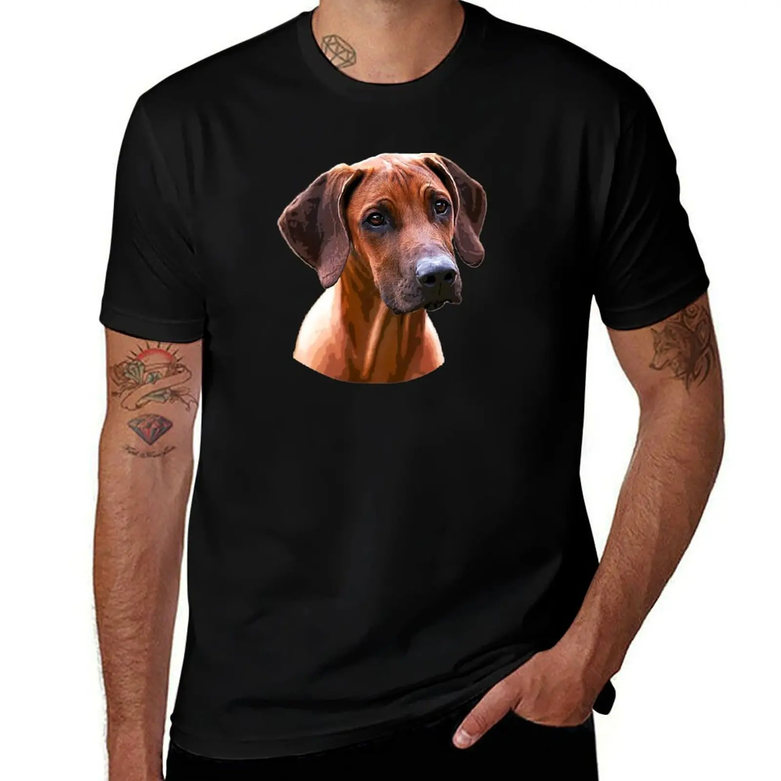 

Rhodesian Ridgeback The Lion Hunting Dog T-Shirt t shirt man casual man t shirts graphic t shirt custom print T-shirt
