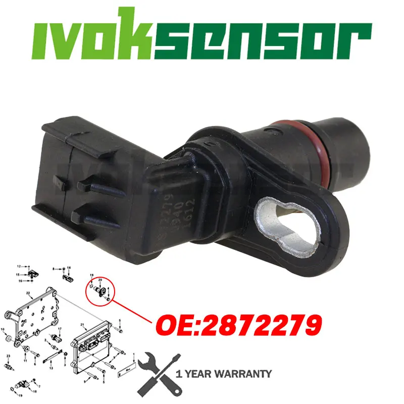 

Engine Crankshaft Camshaft Crank Cam Position Sensor For CUMMINS 2872279 4921686 Pos Sensor 2872279 4921686