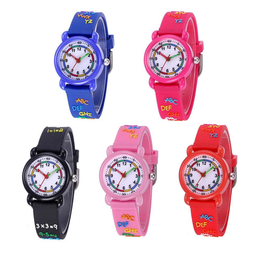1pc Fashion Cartoon Watch Watch Cartoon Quartz Wristwatch For Adjustable Strap Birthday Gift Rosy