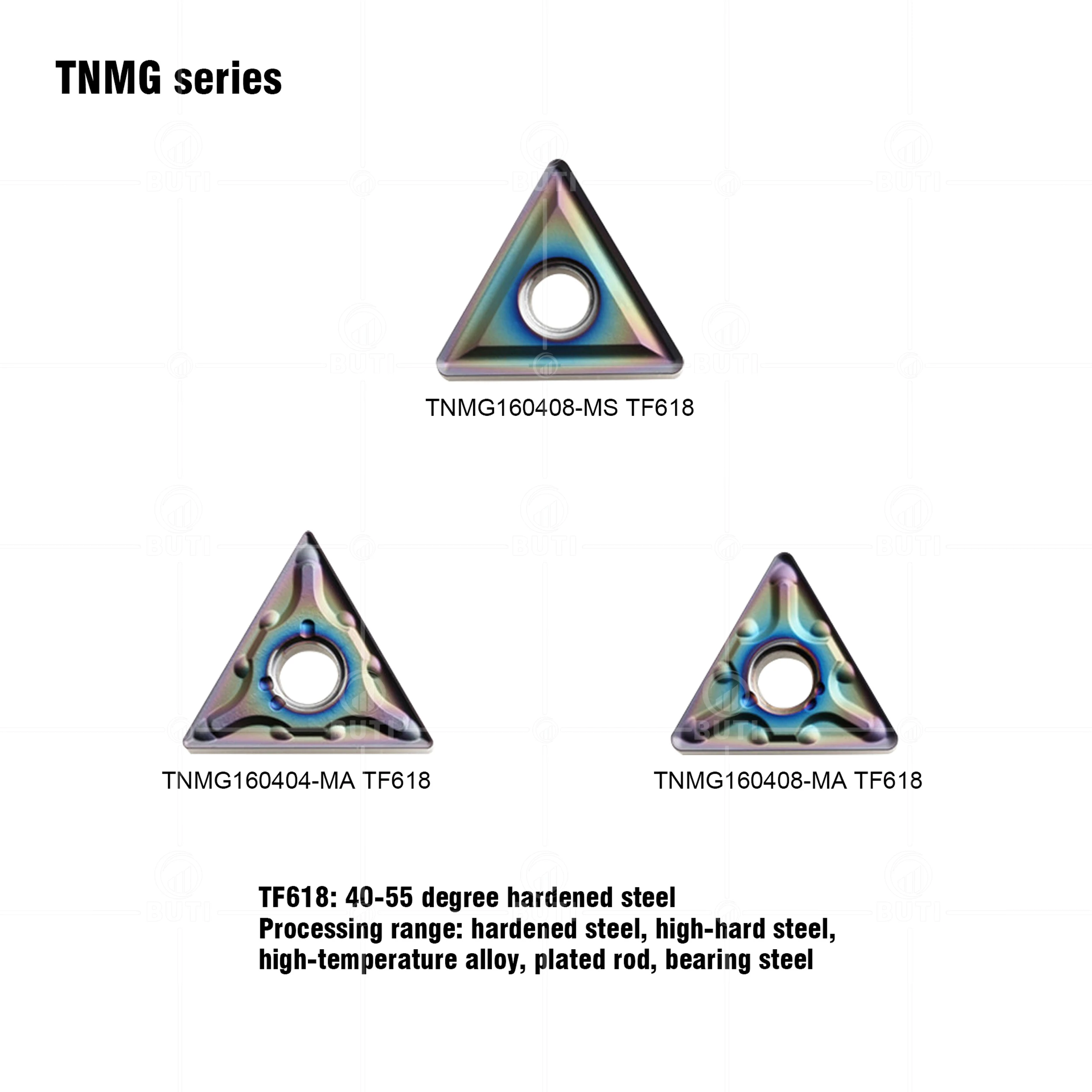 Imagem -05 - Deskar 100 Original Tnmg160404 Tnmg160408 ma ms Tf618 Torno Cortador Ferramenta de Corte Inserções de Aço Temperado Cnc Ferramentas Torneamento Lâminas