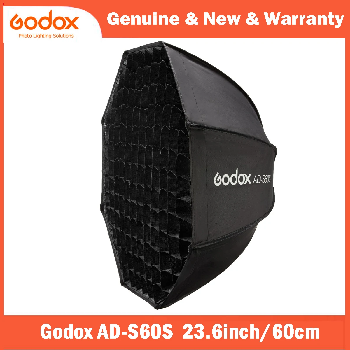 

Godox AD-S60S Portable Softbox 23.6inch/60cm Godox Mount for AD400Pro AD300Pro ML60Bi II ML30 Bi Light for Photography Portrait