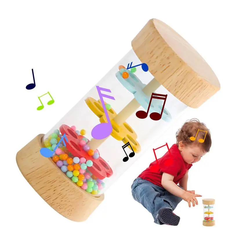 Rain Stick Toy Rattle Shaker Development Sensory Auditory Baby Musical Instrument Toy Montessori Musical Toys