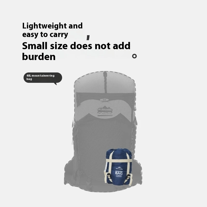 Naturehike ถุงนอน LW180 กลางแจ้ง Ultralight แบบพกพากันน้ําถุงนอนฤดูร้อนซองจดหมายผ้าฝ้ายถุงนอน