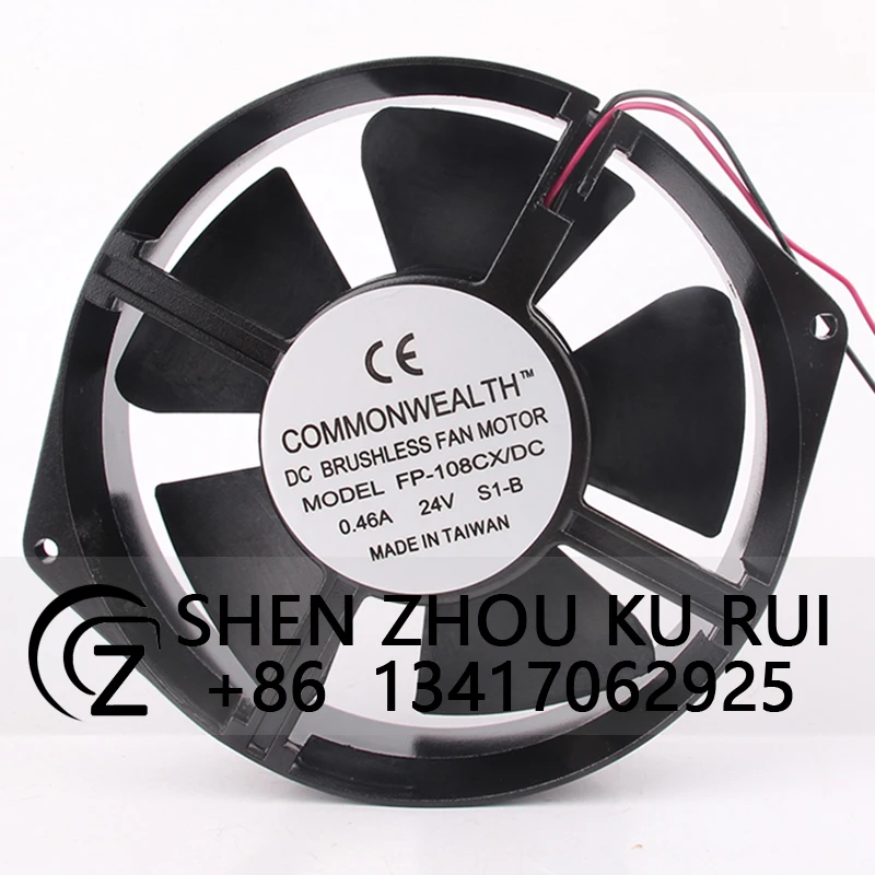 Imagem -01 - Dupla Bola Rolamento Case Ventilador Inversor Axial Ventilador Sankyo Fp108cx dc S1-b 24v 0.46a
