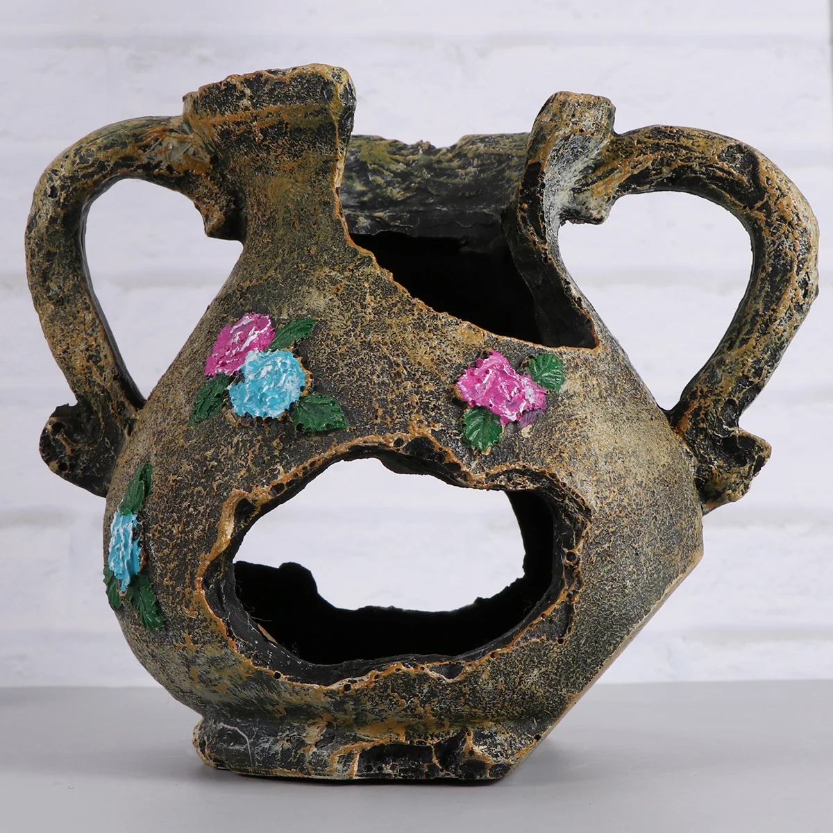 

Resin Vase Aquarium Ornament Natural Landscape Design for Freshwater Saltwater Tanks Decorative Artificial Trunk Hiding Place