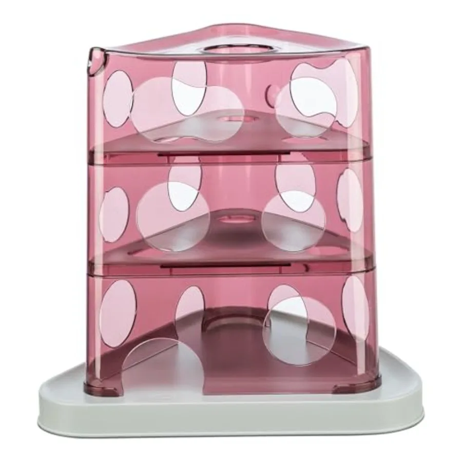 Juguete Interactivo Cheese Tower para Gatos, Juguetes de Enriquecimiento para Gatos de Interior, Rompecabezas con Premios, Juego Interactivo y Estimulación Mental, Sabor a Bayas