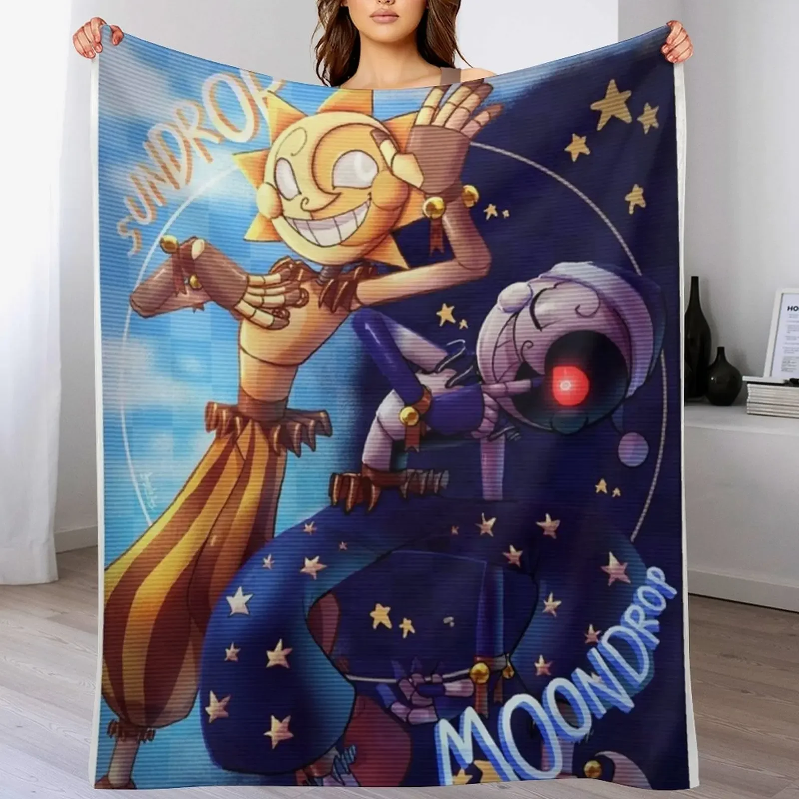 

sunnydrop and moondrop Throw Blanket Stylish Warm Blanket for Living Room Bedroom