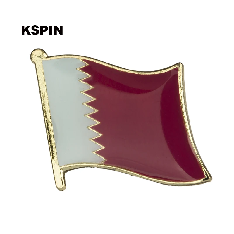 Qatar Flag Badge Brooch Natinal Lapel Pins Flag Lapel Pins Country Flag Badge