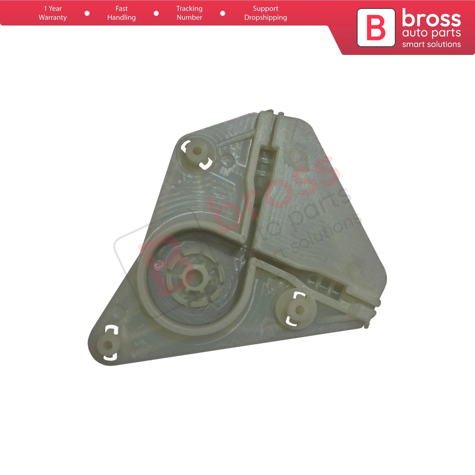 Bross Auto Parts BWR5153 Electrical Power Window Regulator Motor Cover Repair Front Left Door for VW Polo IV 9N 2001-2008