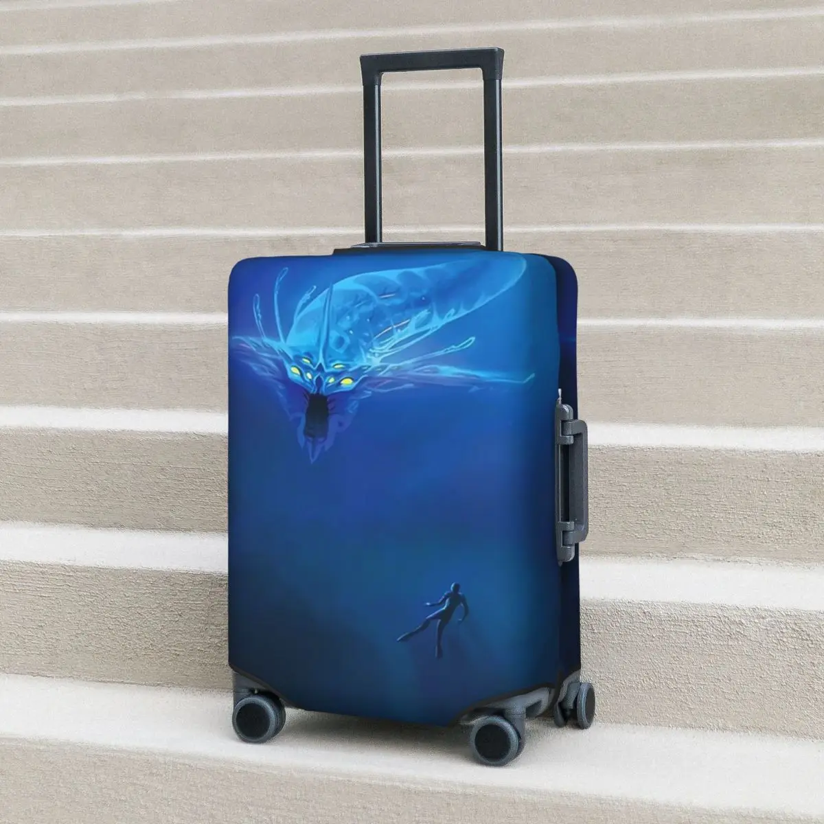 Subnautica - غطاء حقيبة Ghost Leviathan لحماية أمتعة السفر المرنة مقاس 18-32 بوصة