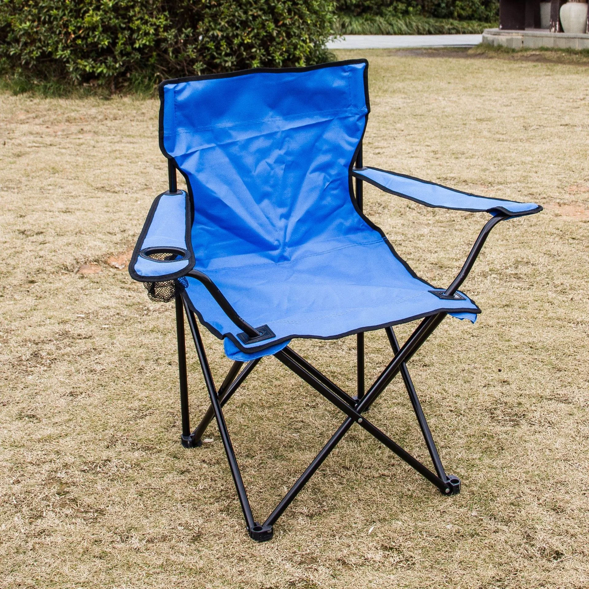 

High Quality Outdoor Portable Foldable Recliner with High Back Custom Logo Folding Camp Chair Modern Style Fabric Furniture