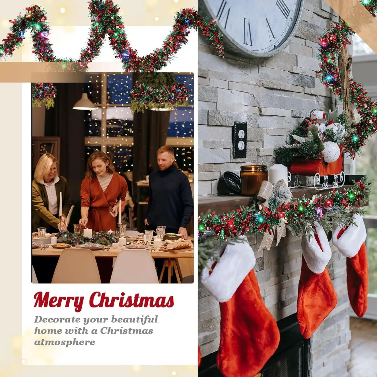 1 قطعة 20/50 LED الجنية سلسلة أضواء الملونة LED عيد الميلاد جارلاند أضواء بطارية تعمل لشجرة غرفة المنزل عطلة ديكور الحفلات #3