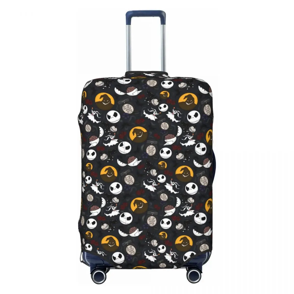 

Funny The Nightmare Before Christmas Luggage Cover Protector Dust Proof Gothic Jack Skellington Pattern Travel Suitcase Covers