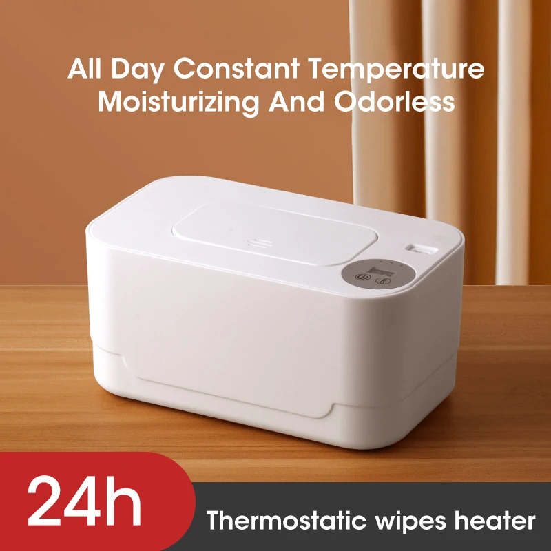 USB Rechargeable Portable Baby Wipe Warmer with LED Display Heater for Wet Wipes Heating Box Dispenser Essential for Home and