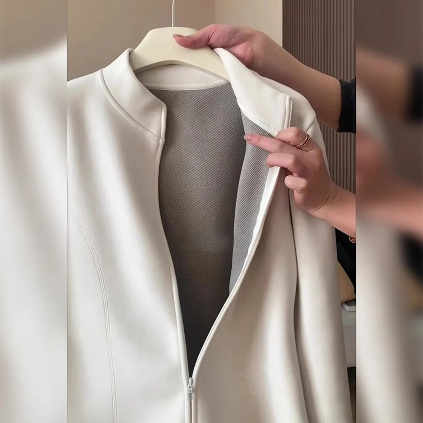 بلوزة من الصوف بدون قبعة المرأة هوديي Y2K الصيف س الرقبة بساطتها كلينفيت الشريط الدانتيل يصل Crewneck تيري الفانيلا الوردي الباستيل