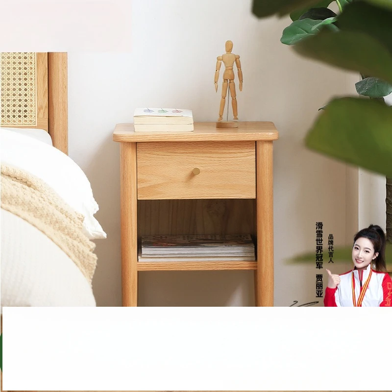 

Solid wood Nordic oak simple modern household small bedroom B & B multi-functional storage bedside cabinet
