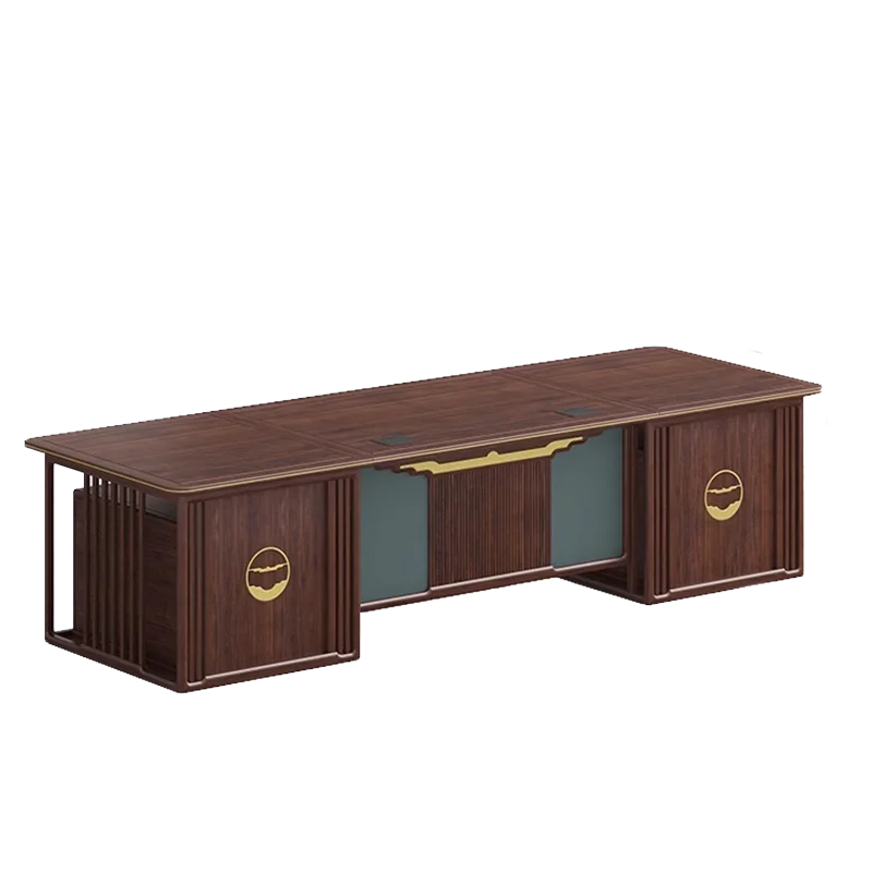 

New Chinese black walnut desk solid wood office desk
