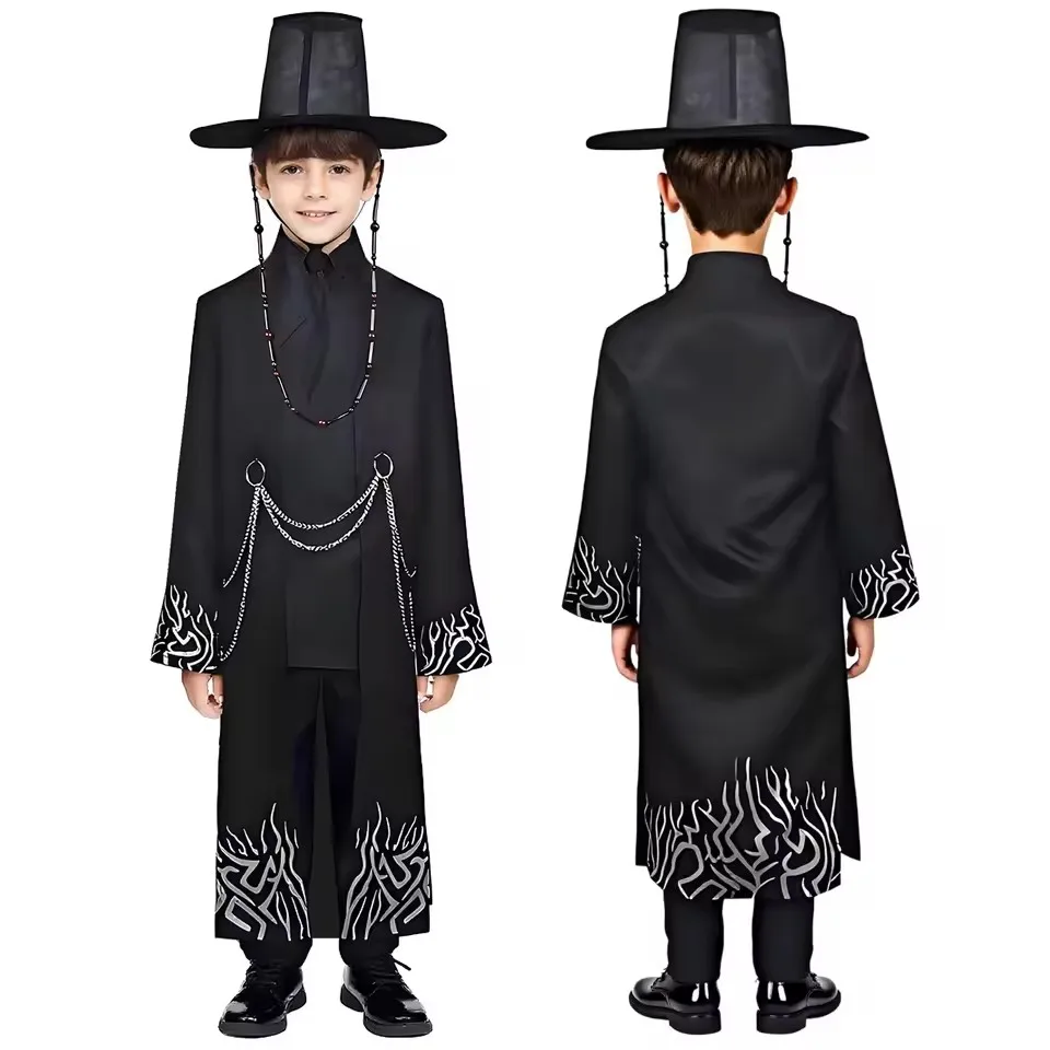 

Anime Movie KPOP Demon Hunters Saja Boys Cosplay Costume Halloween Carnival Party Role Play Uniform Prop
