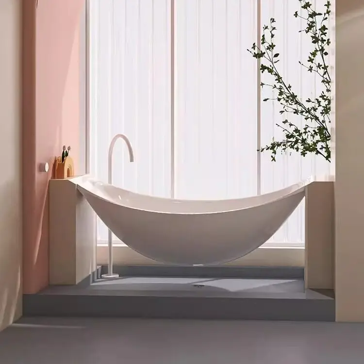 

Suspended Bath Family Hotel Homestay Internet celebrity Acrylic Suspended Hammock Bath Double Large Bath