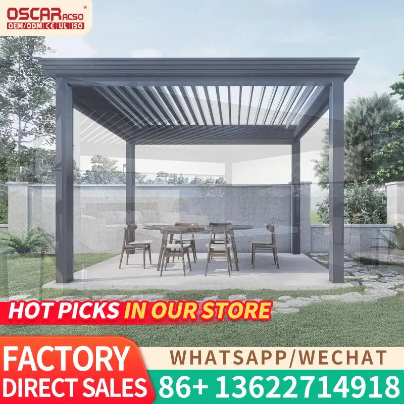 

Garden patio shutter grill gazebo outdoor structure 12x20 12x12 8x5 4x6 times air conditioned natural for backyard terrace BALCO