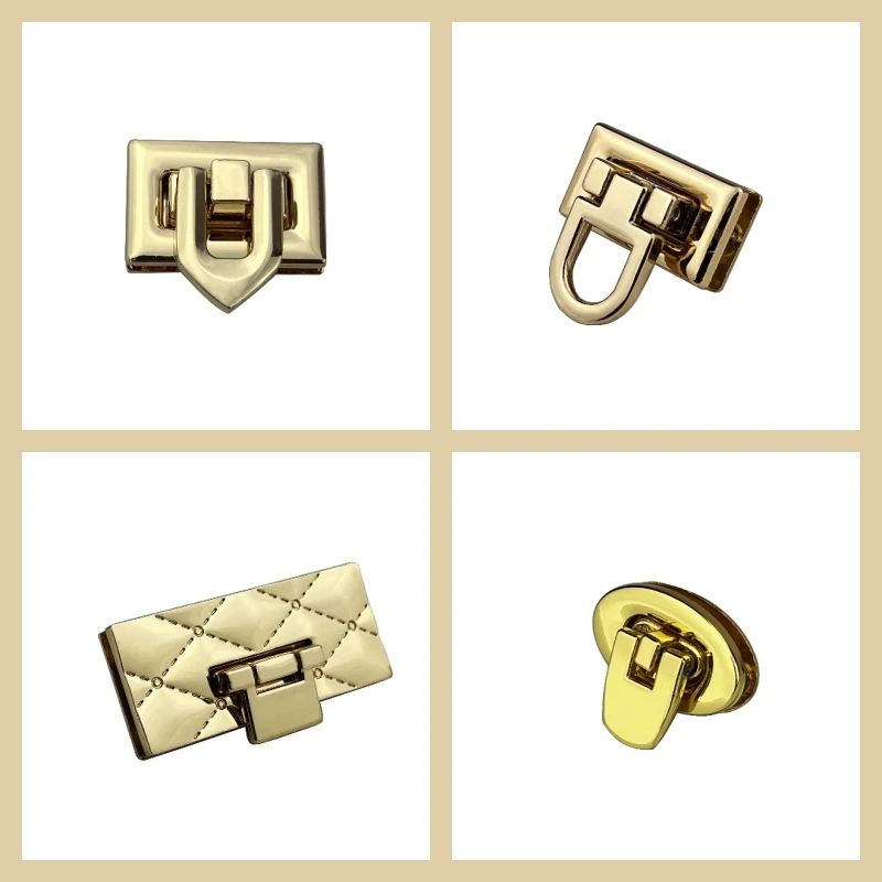 

Handbag Accessories Purse Clasp Closure Handbag Bag Decorative Locks Twist Turn Lock Buckle Zinc Alloy Hardware