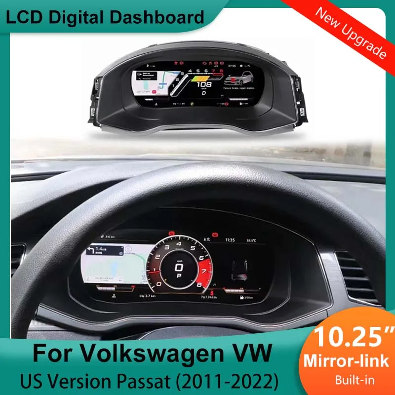 

LCD Speedometer Digital Dashboard Panel For Volkswagen VW Passat American version of Passat Virtual Instrument Cluster CockPit