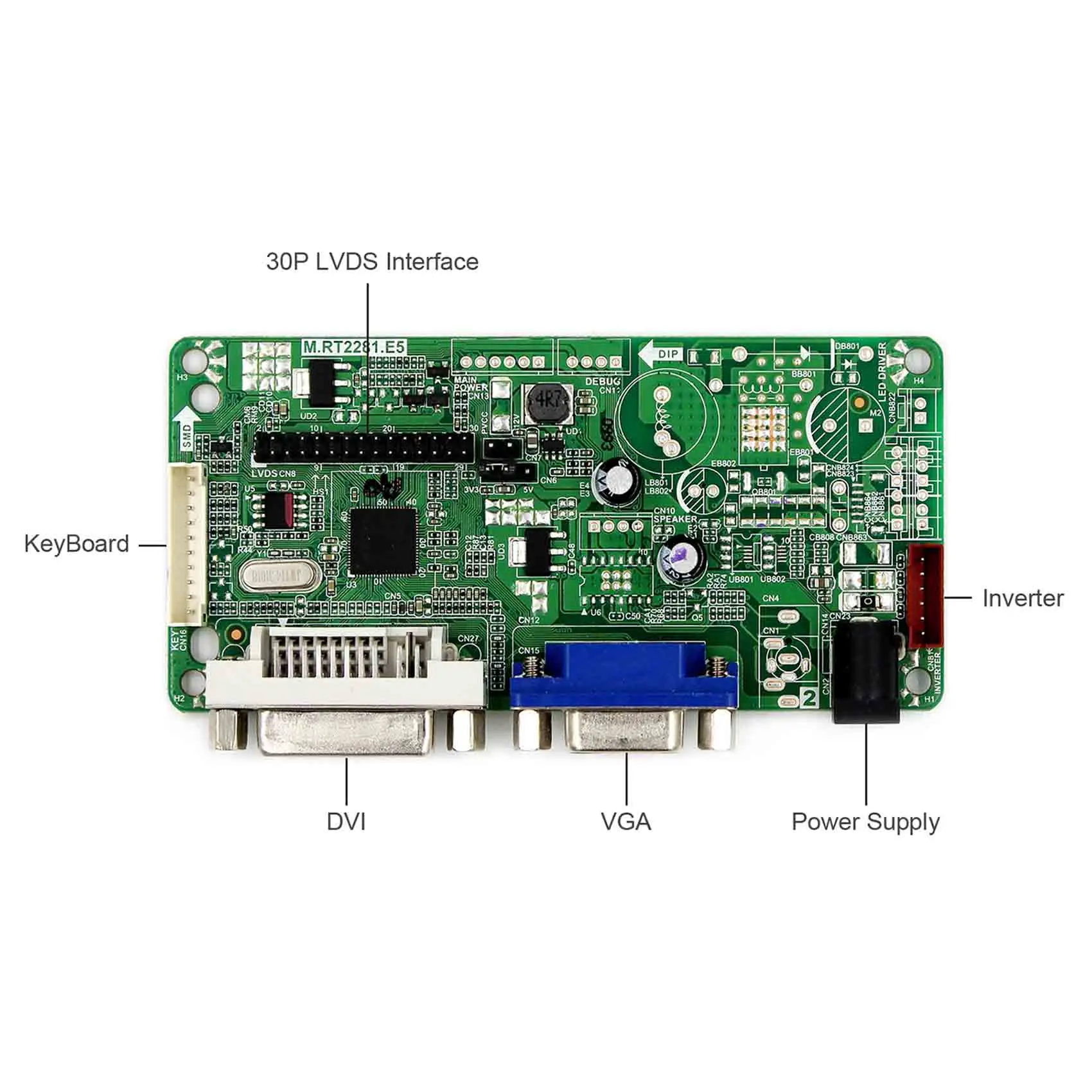 Small Size 5.6Inch At056Tn53 640X480 Small Tft Display Lcd Screen Lcd Panel With Dvi Vga Lcd Driver Board - view 3