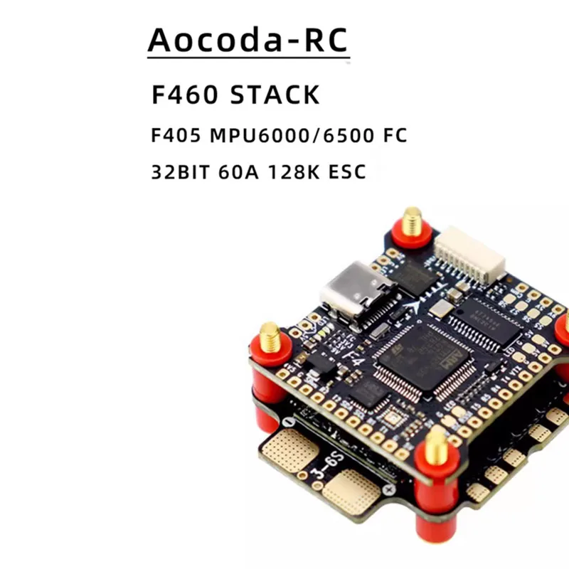 

Aocoda-RC F460-BL32 60A 128K 4IN1 3060 ESC F405 V2 Flight Control MPU6500 Flytower/Stack 30.5X30.5MM For FPV Racing Drone