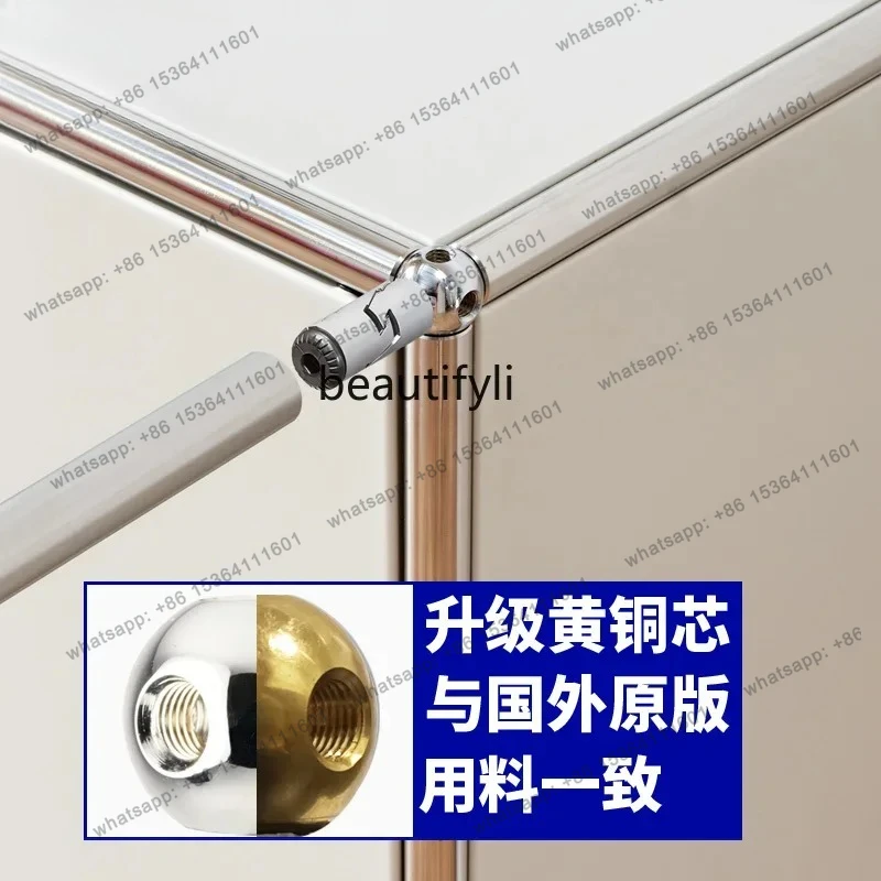D30Stainless steel locker module combination cabinet simple medieval storage bookcase