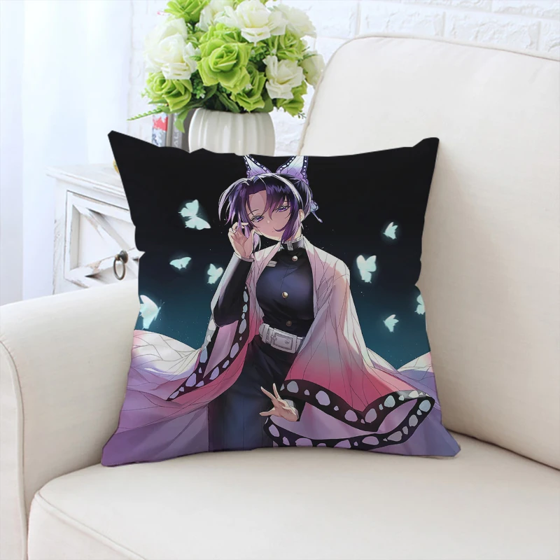 

Luxury Cushion Cover for Living Room Cushions Japanese Anime D-Demon Slayer Bed Pillowcases Pillow Cases 45x45 Home Decor Covers