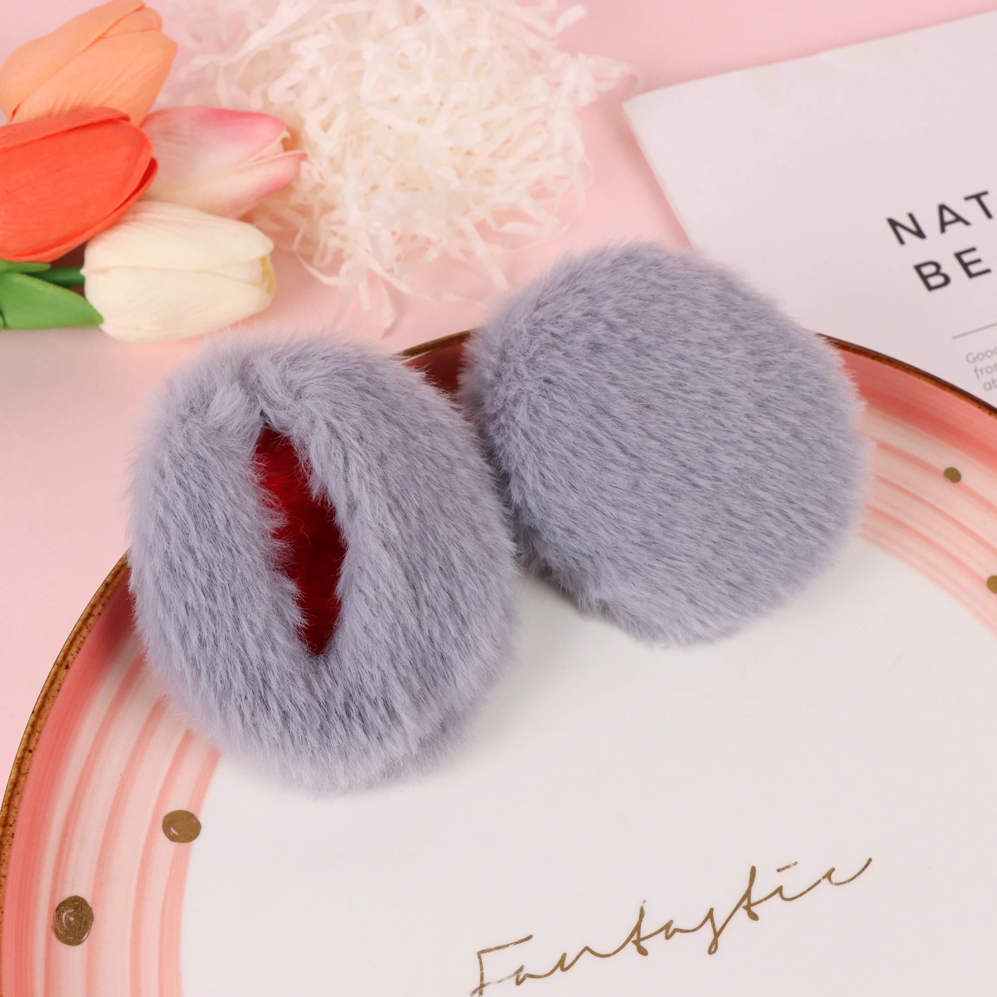 Orejeras peludas Unisex para exteriores sin calentadores de orejas orejeras de invierno protección para los oídos a prueba de viento orejeras regalos de navidad