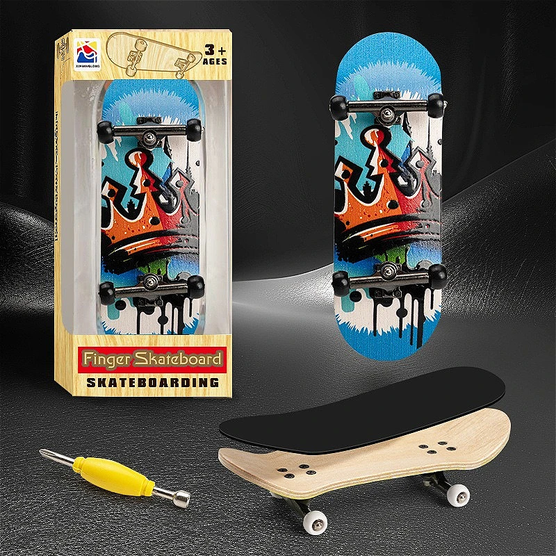 Großhandel Professionelles Kugellager-Mini-Stressabbau-Fingerboard-Spielzeug aus Fünfschichtigem Ahornholz – Detail 7