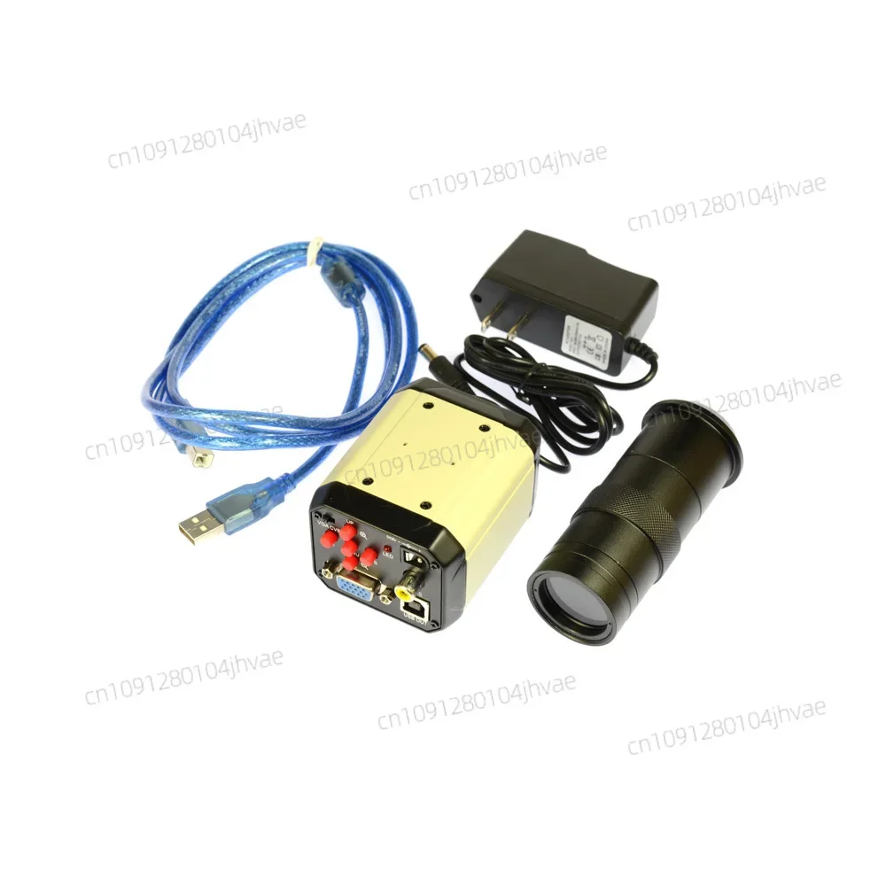 

NEW2.0MP VGA USB-камера для микроскопа HD 3 в 1, цифровая промышленная видеокамера, лупа, AV-телевизор, 100X объектив с креплением C