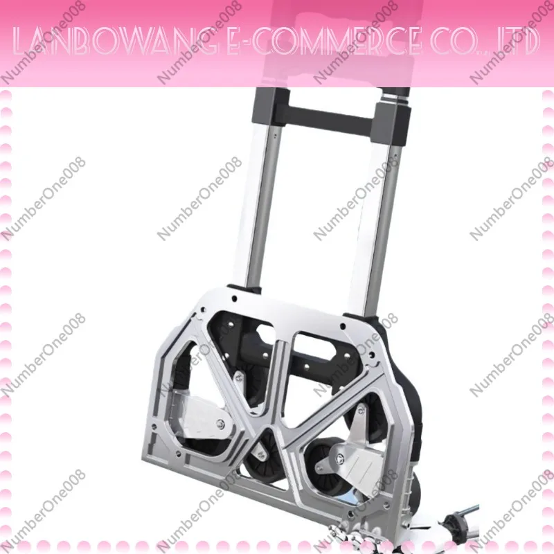 Foldable Portable Hand Truck Lightweight Stair Climbing Cart for Shopping Luggage Delivery Grocery