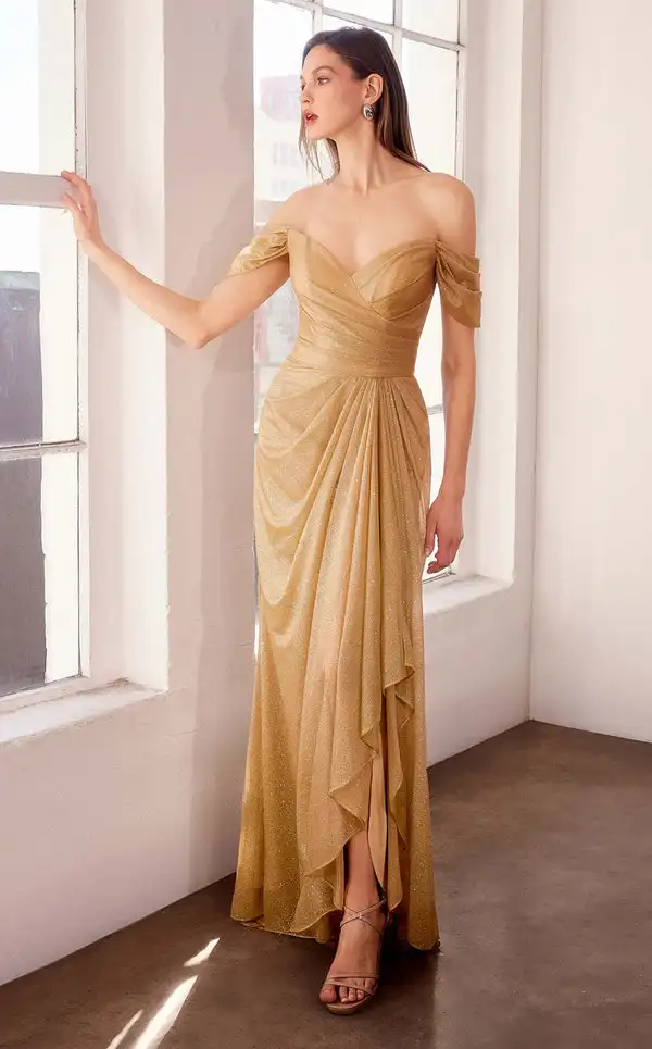 

Модные шифоновые плиссированные драпированные длинные платья трапециевидной формы с открытыми плечами по индивидуальному заказу, платья для особых случаев, высокое качество, повседневные, простые