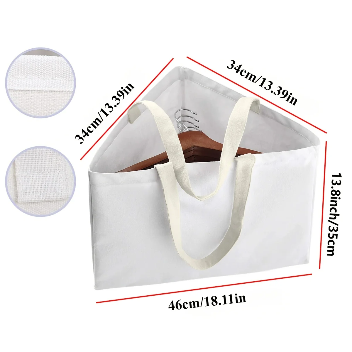 حقيبة تخزين شماعات مثلثة موفرة للمساحة مع مقابض لغرف الغسيل ورفوف التجفيف - خزانة معاصرة متعددة الأغراض