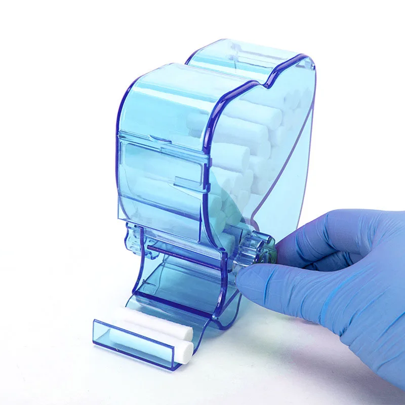 1Pc Dental  Orthodontic Cotton Roll Totary TypeStorage Box Cotton Roll Dispenser Holder Press Type Dental Laboratory Tools