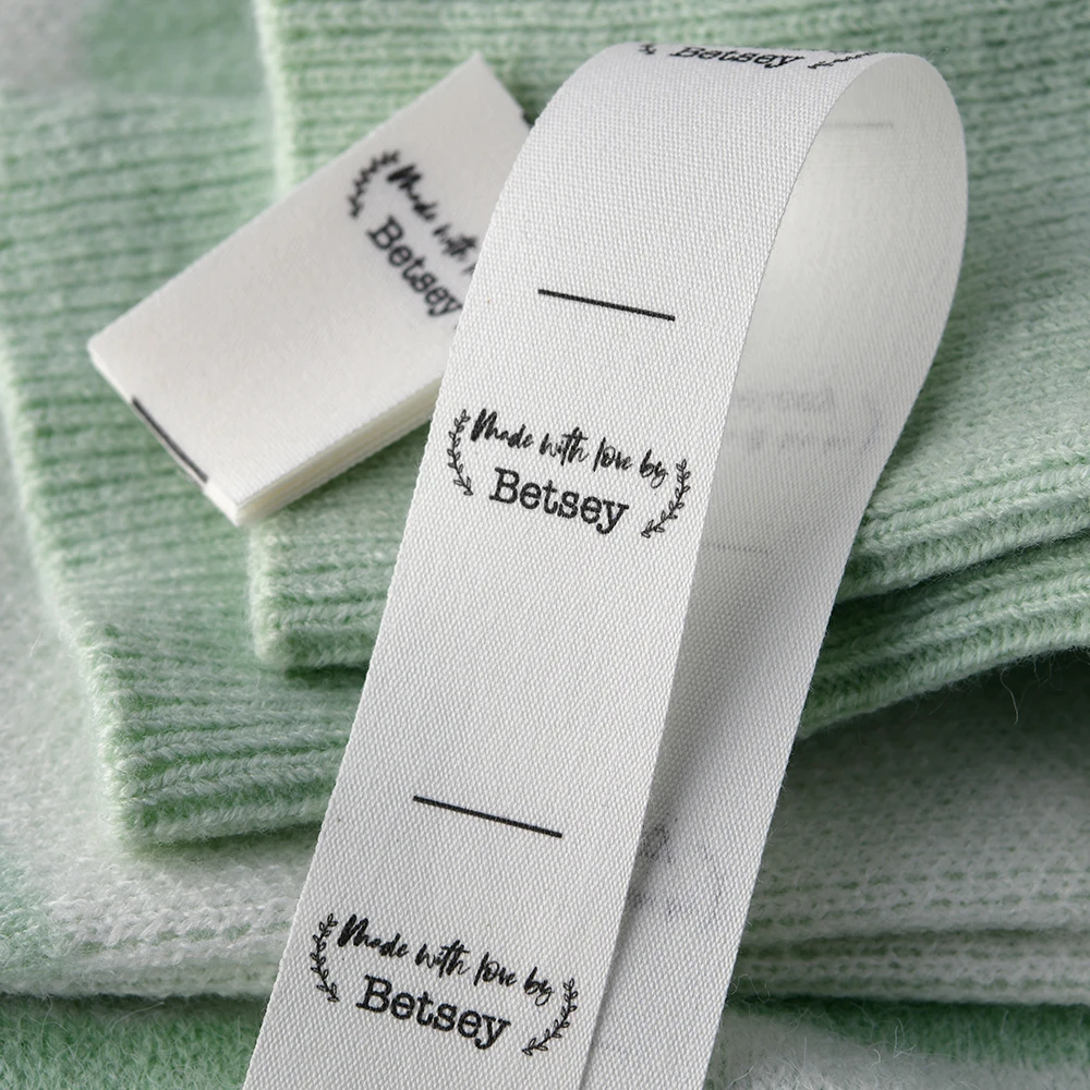 

Custom Folded Sew Labels 1.18″x1.97″ 100% Cotton Personalized Text Logo for DIY Handmade Knitting Clothing Home Decor