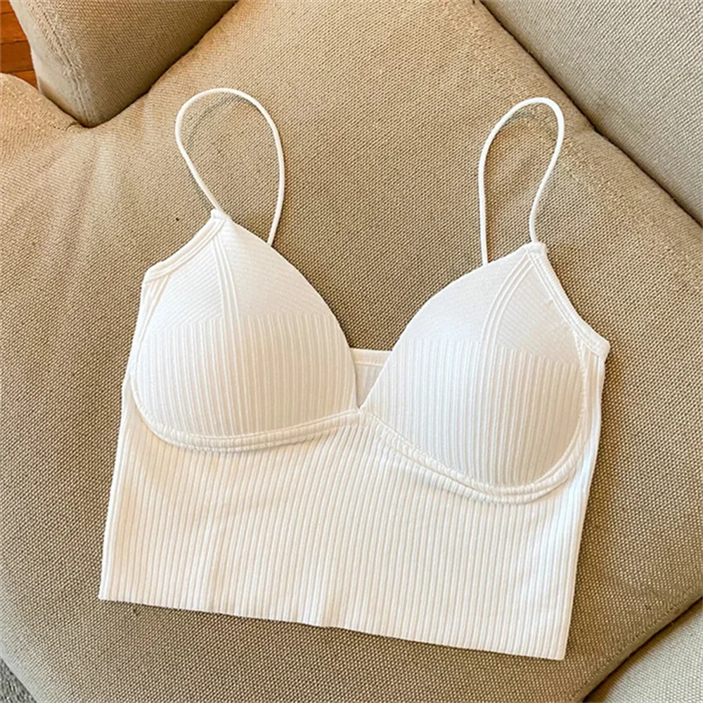 Women Sexy Crop Tops Bra Tube Top Female Streetwear Sleeveless Seamless Sports Bra Crop Camis Top Tee Bandeau Top Basic Tank image 6