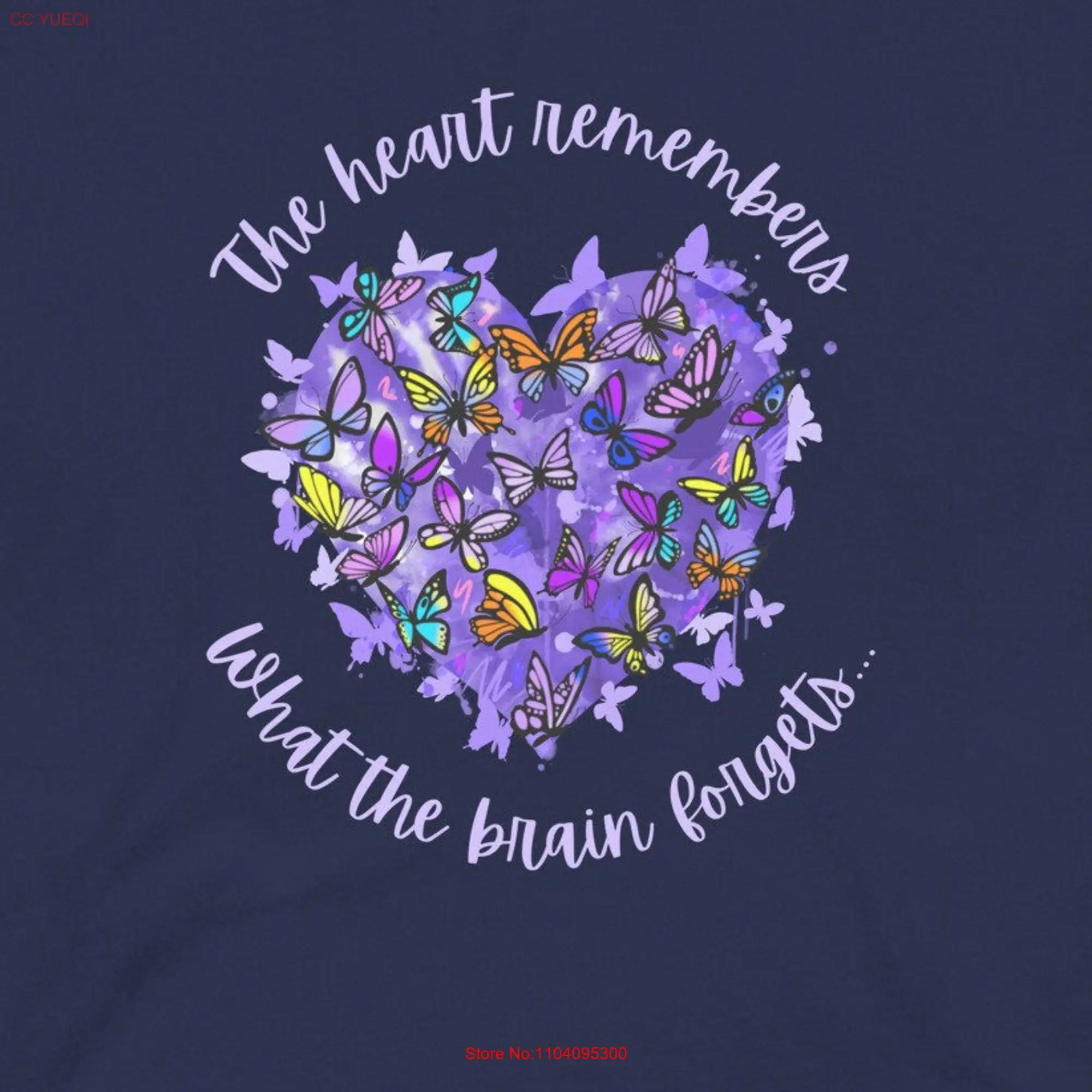 Alzheimers Awareness t shirt The heart remembers what brain forgets Dementia long or short sleeves