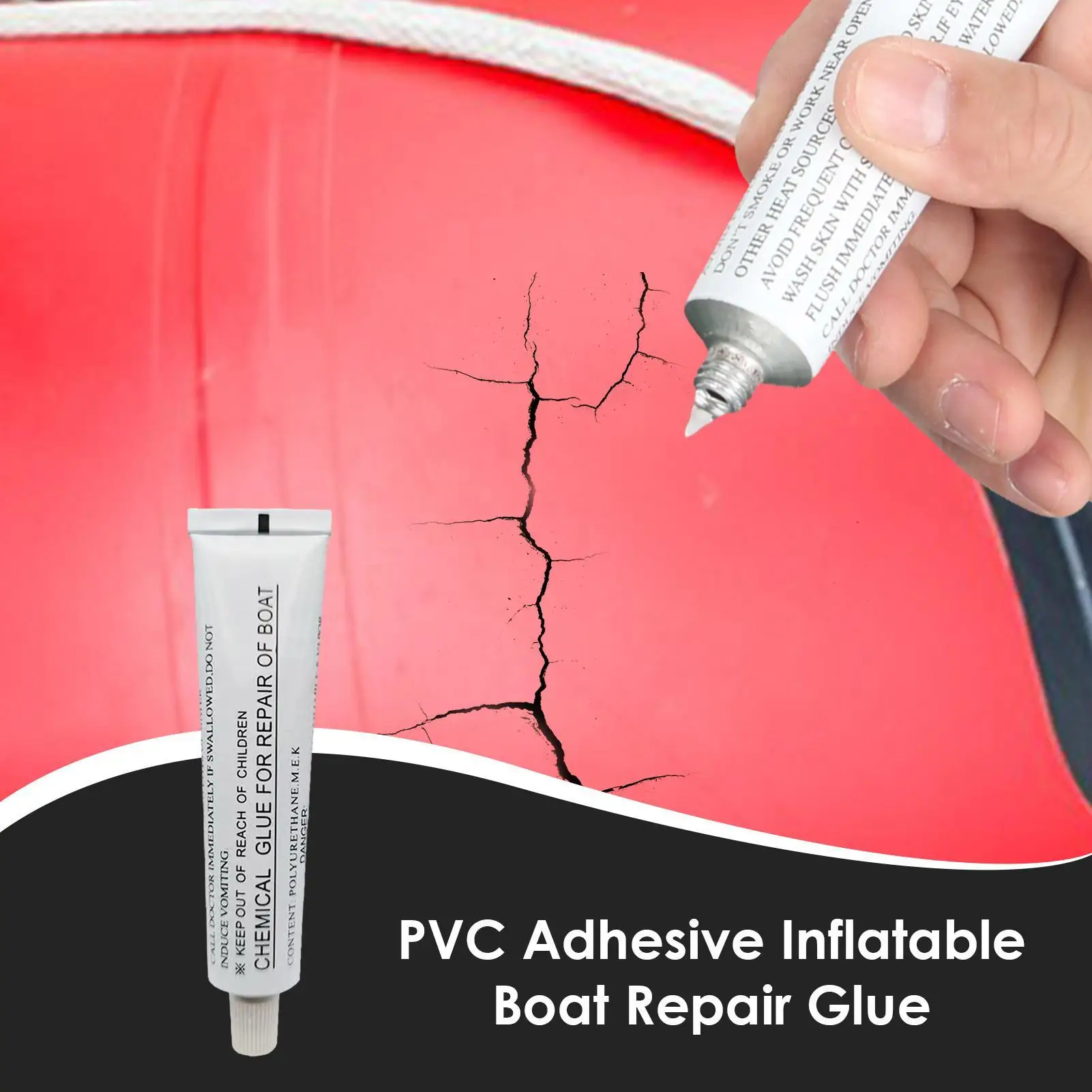 

30ml Patch Kit Repair Glue Tubes Sport PVC Paddleboard Kayak Inflatable Boat Air Beds Heavy Duty Repair Glue Waterproof