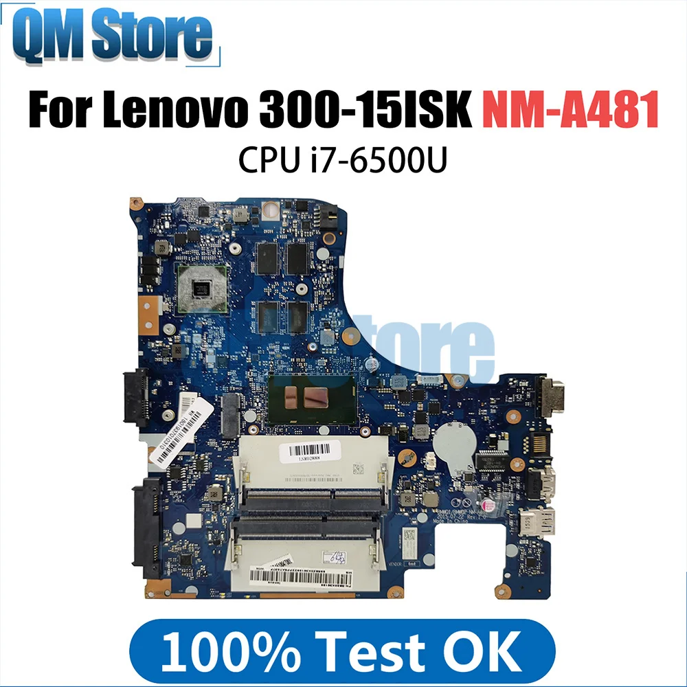 

BMWQ1 BMWQ2 NM-A481 Mainboard For Lenovo 300-15ISK Laptop Motherboard 5B20K38211 With i7-6500U CPU V2G GPU 100% TEST OK