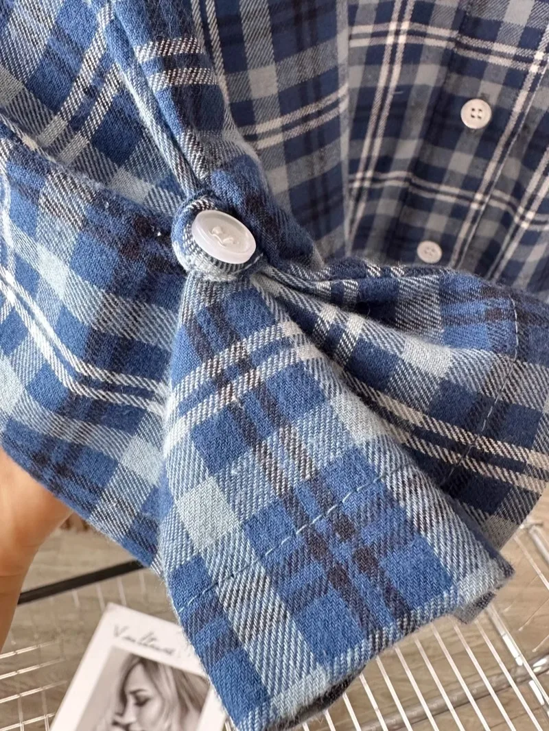 Lazy Faion Blu Plaid Con Cappuccio irt Allentato Dimagrante ort Cappotto Autunno Alla Moda Desktop 3900 Busin delle Donne Casual Tuta Sportiva
