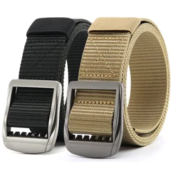 Military Automatic Buckle Nylon Belt Outdoor Hunting Metal Buckle Army Tactical Belt for Men Waist Canvas Belts for Women