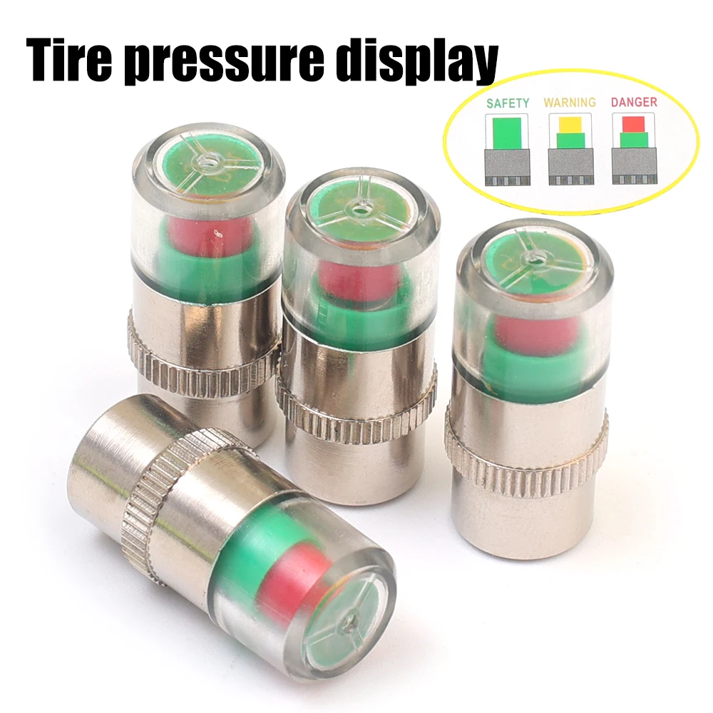 Car Tire Pressure Indicator Tire Pressure Gauge Indicator Alert Monitoring Valve Cap Sensor External Valve Detection Monito