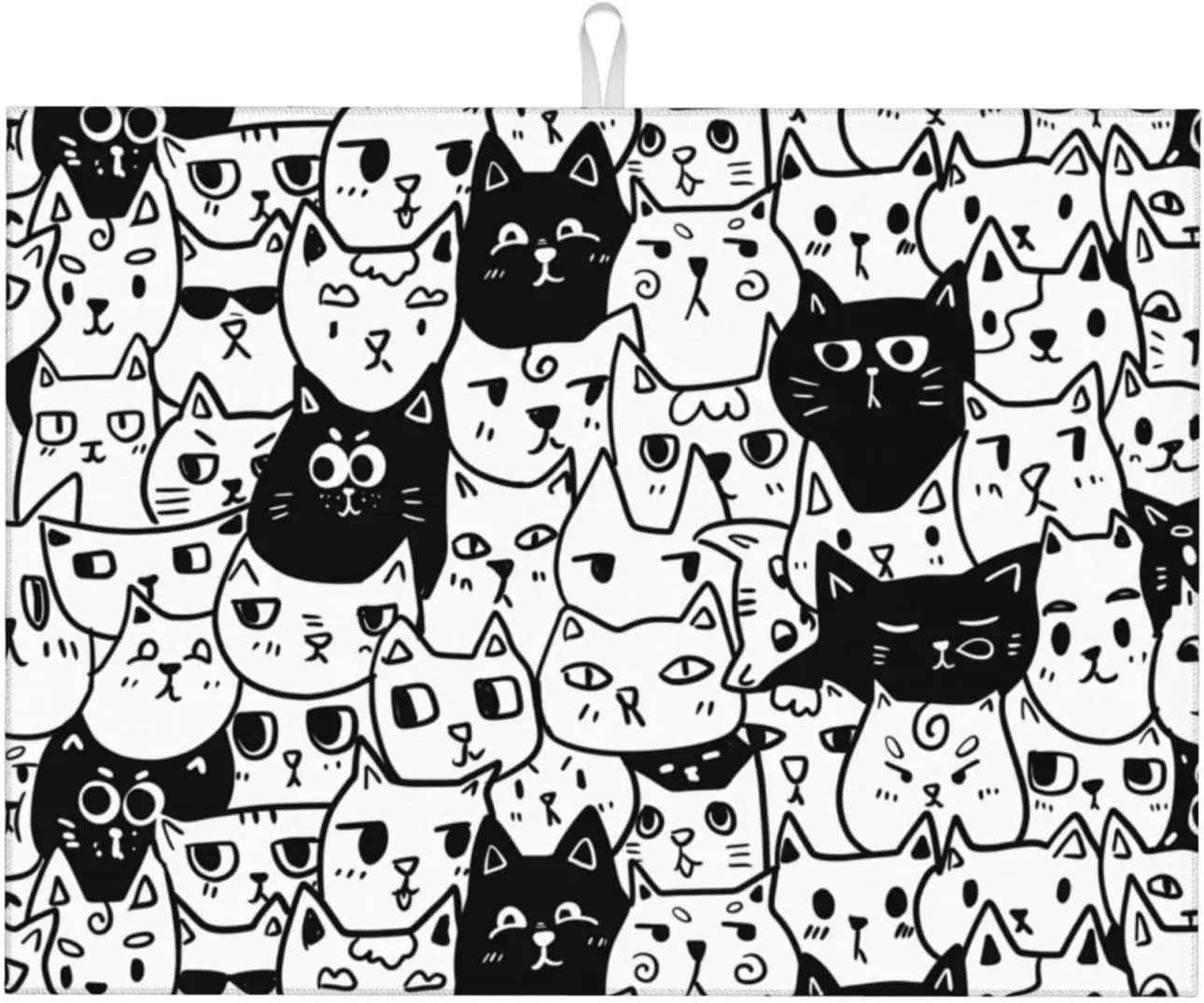 

Funny Cats Dish Mat Drying Kitchen Mat Microfiber Absorbent Fast Dry kitchen accessories
