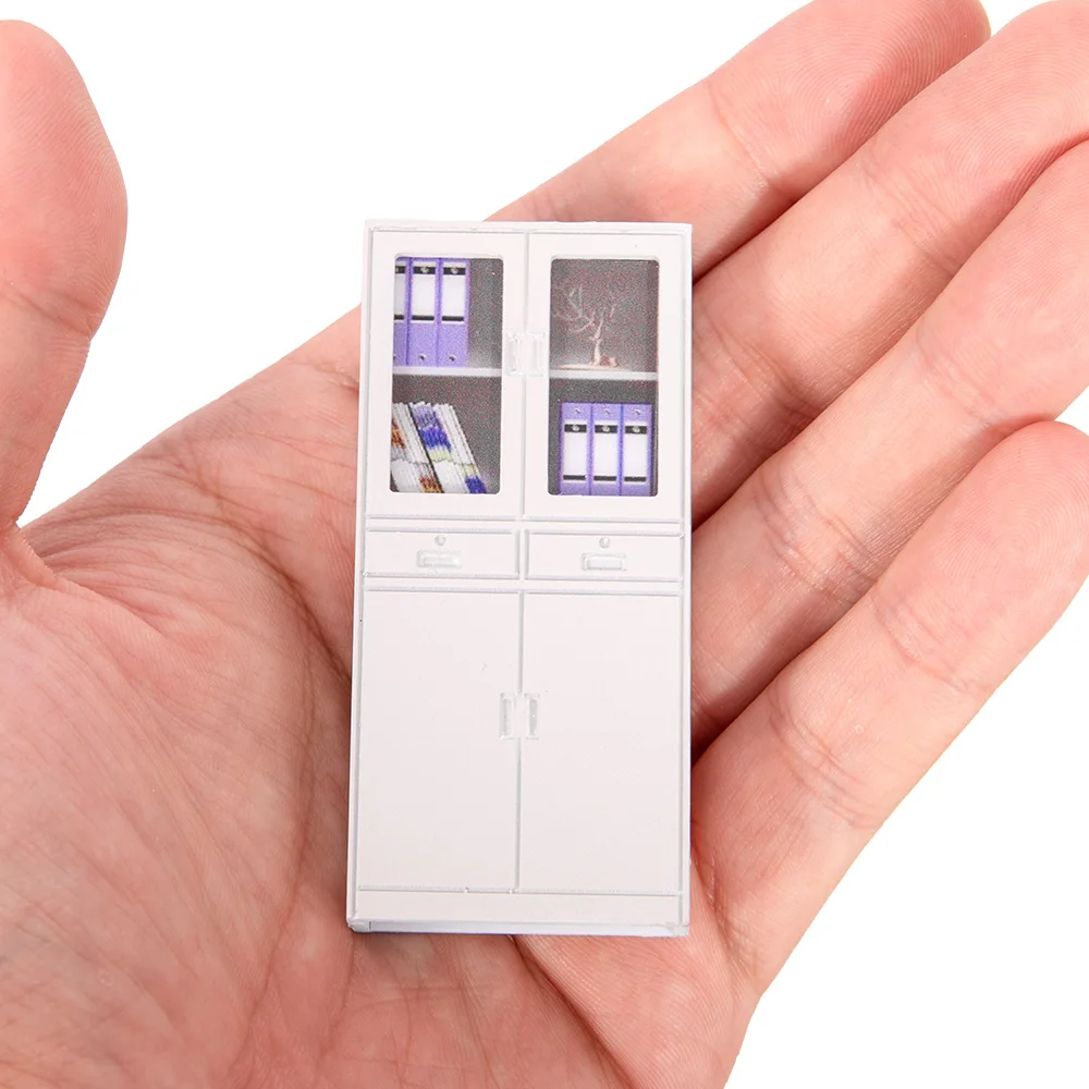 Miniature Scale 1:25 Office File Cabinet/Bookcase Model For Diy Indoor Scene Layout Materials Diorama Kit 1Pcs